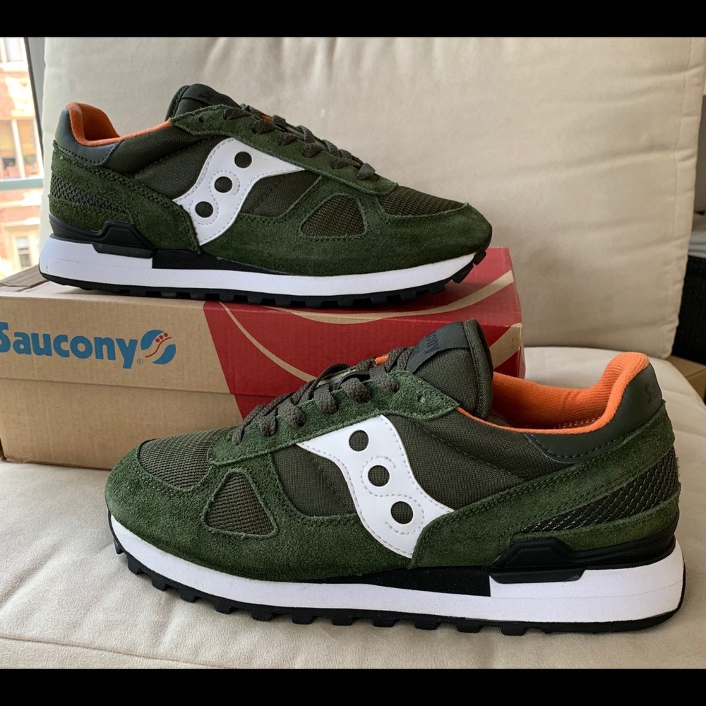 Saucony Shadow Original Dark Green White Orange